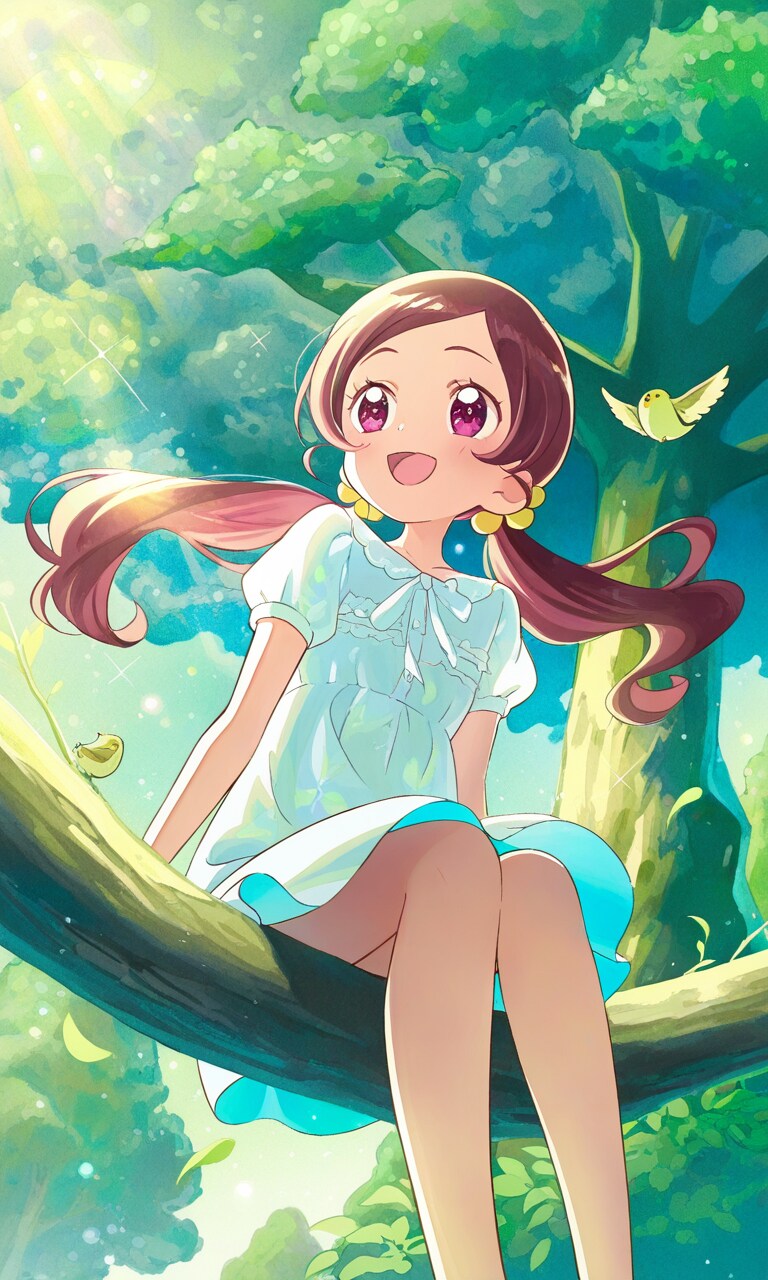 木漏れ日🌳花咲つぼみ。