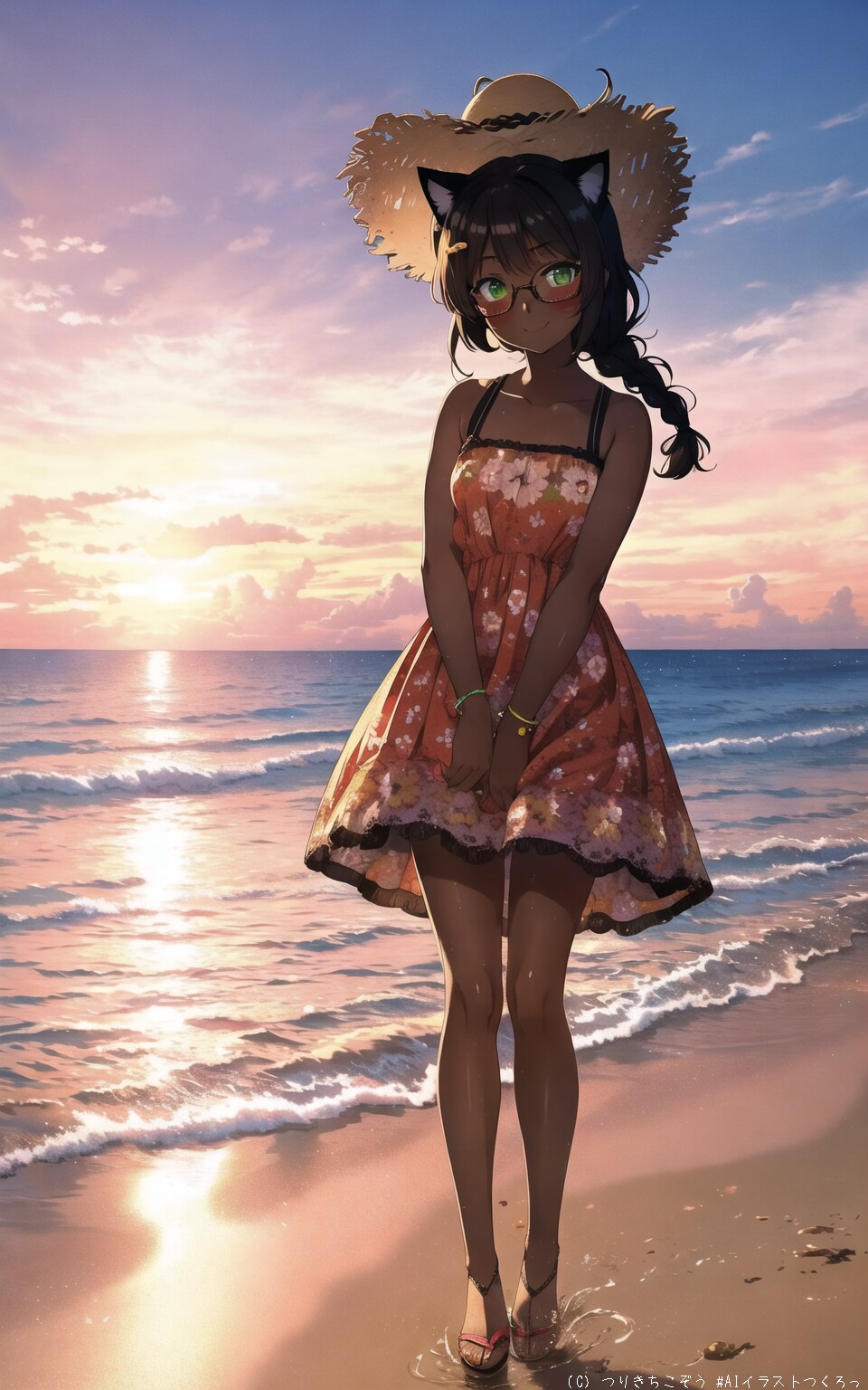夕焼け空と愛衣さん
