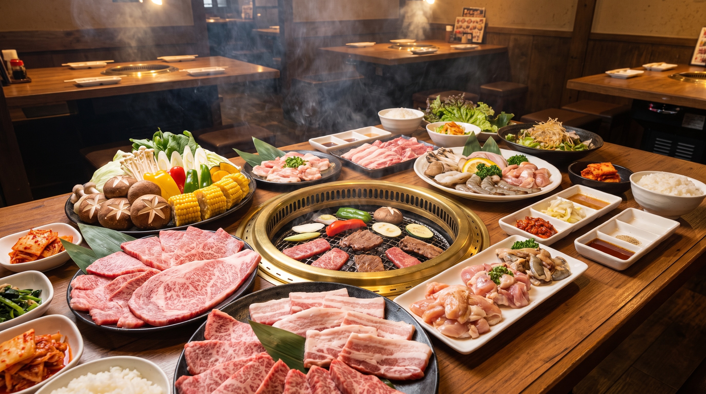 摩訶不思議食堂の焼肉食べ放題エンドレスディナーコース付き | の人気AIイラスト・グラビア