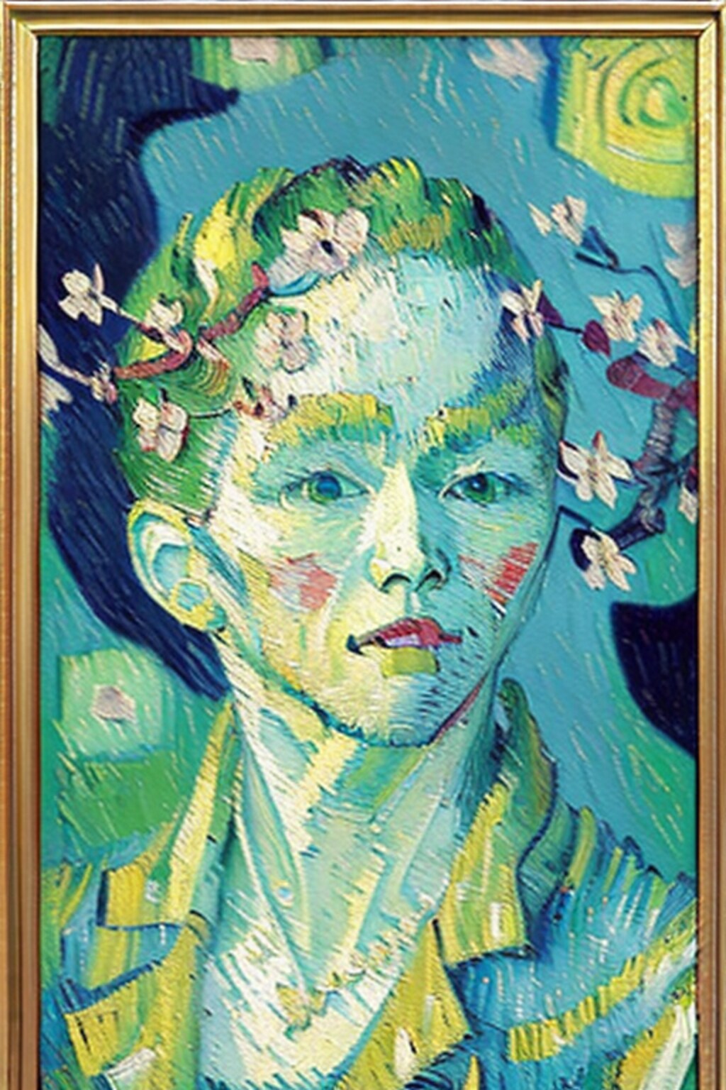 桜と美女