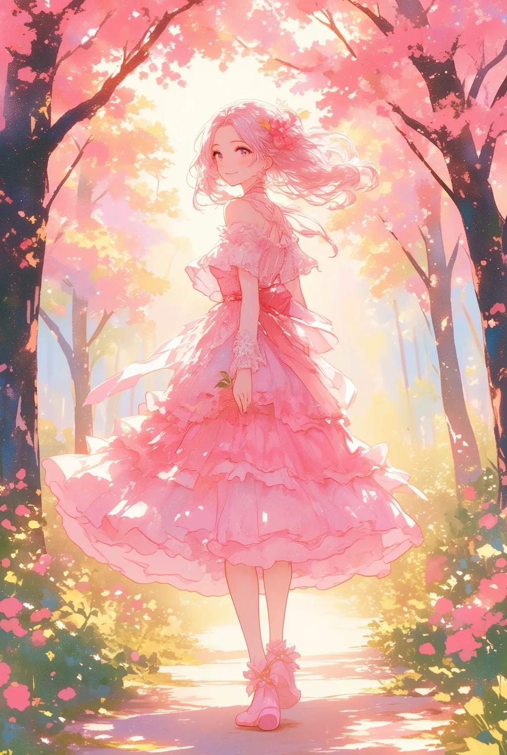 お姉さんの後ろ姿