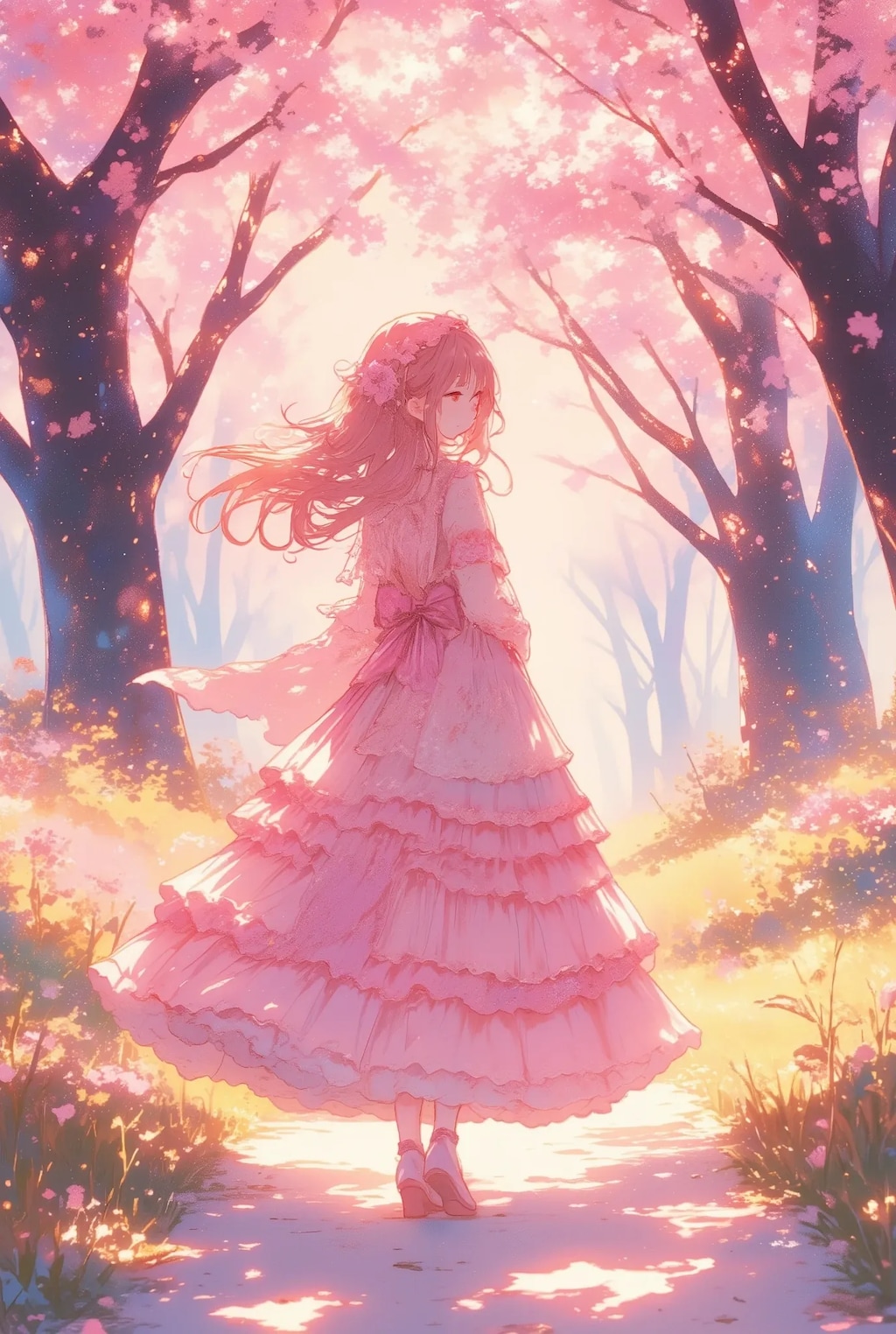 お姉さんの後ろ姿