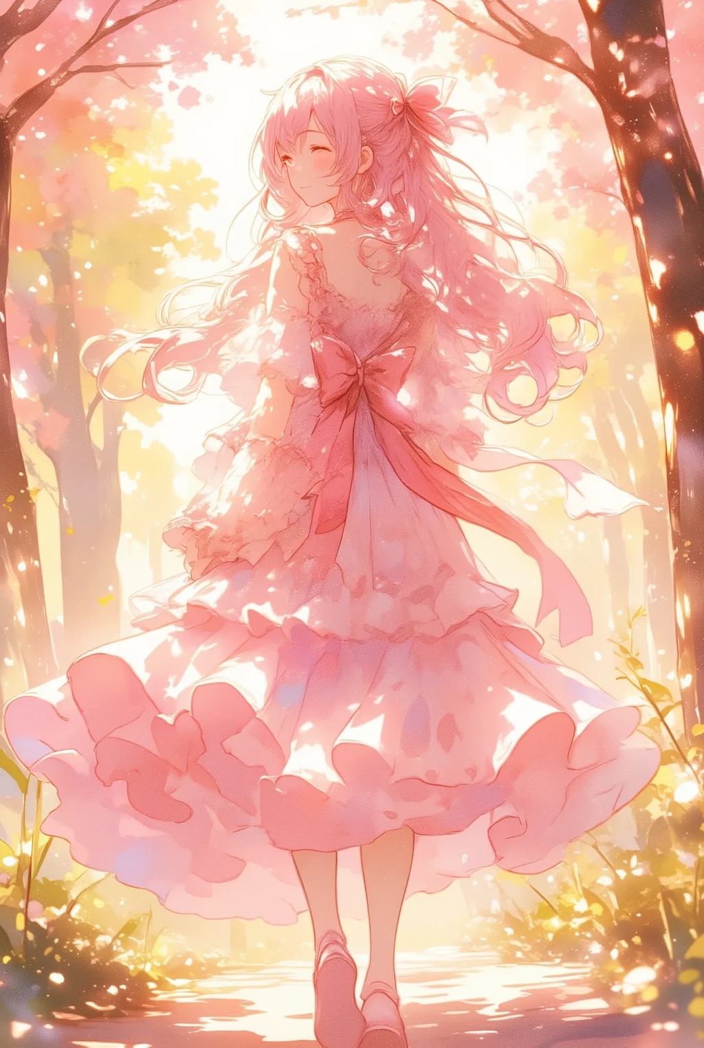 お姉さんの後ろ姿