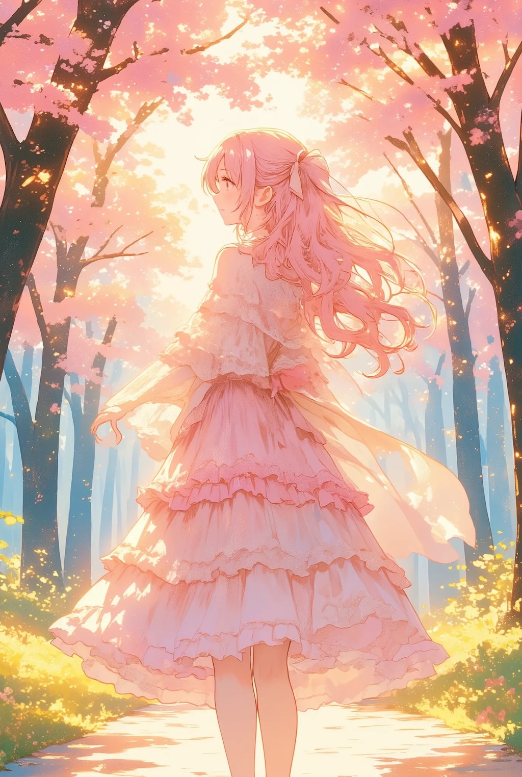 お姉さんの後ろ姿