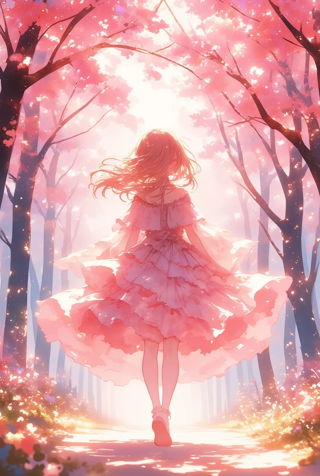 お姉さんの後ろ姿