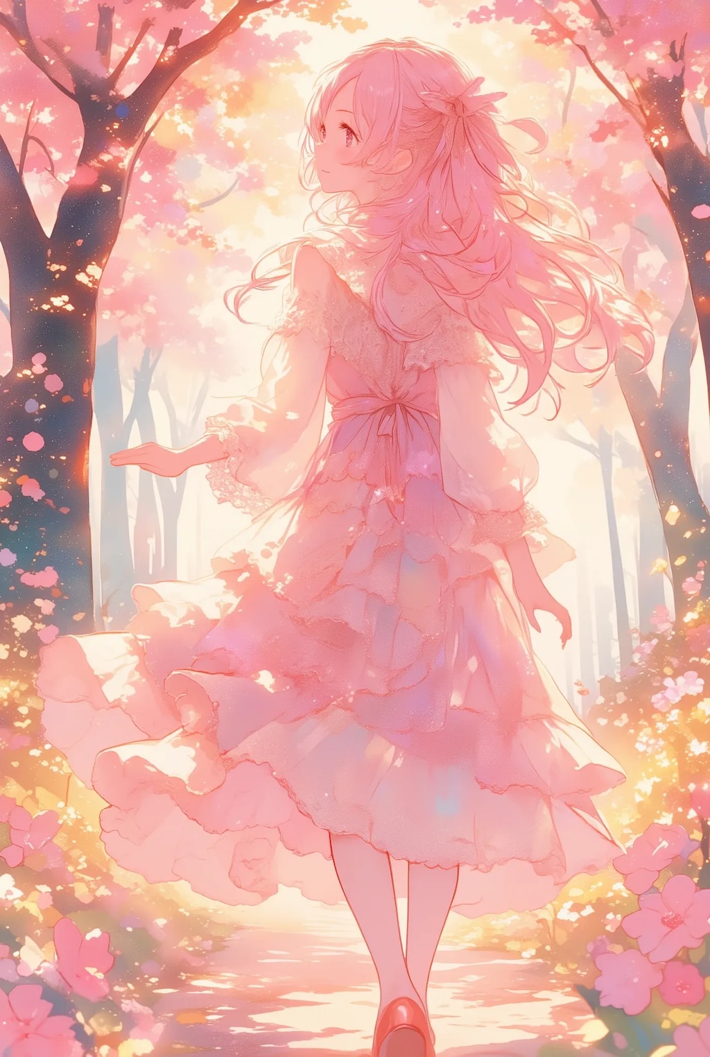 お姉さんの後ろ姿