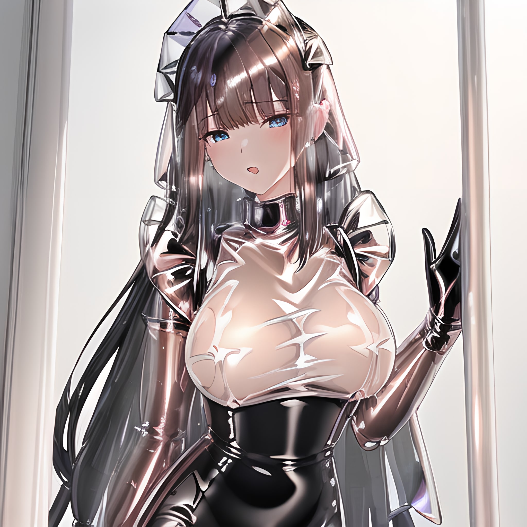 光沢スケスケメイド