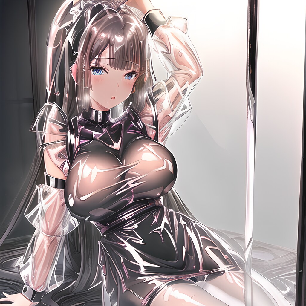 光沢スケスケメイド
