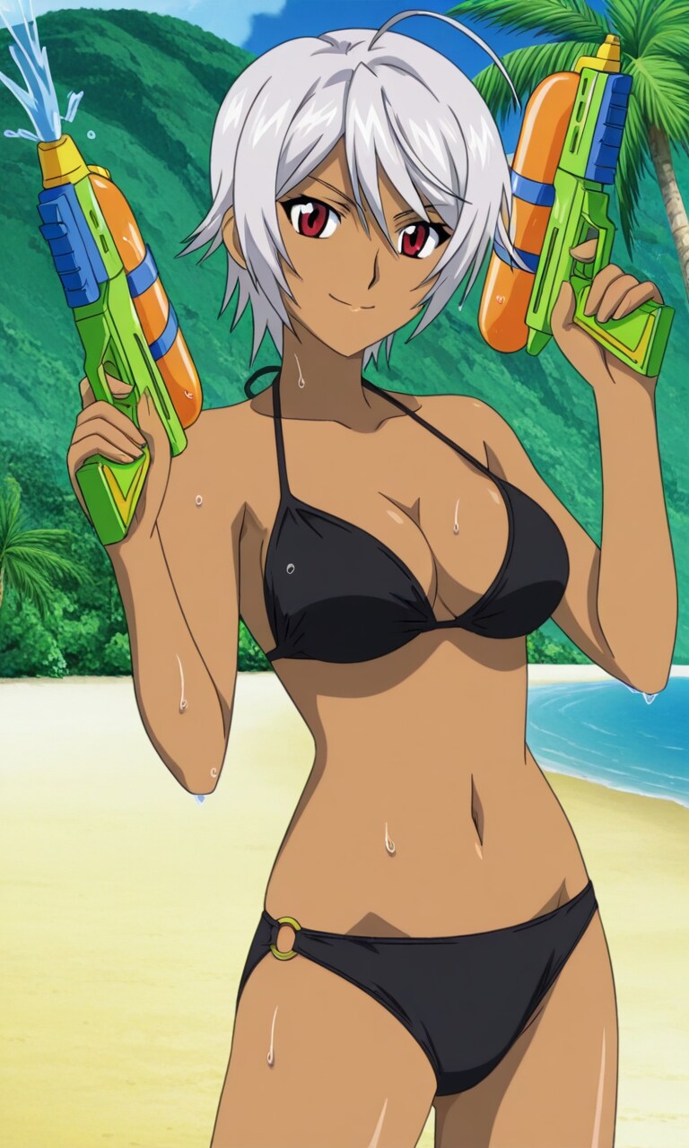 PixAIで山本玲👙🔫🏝️❤️