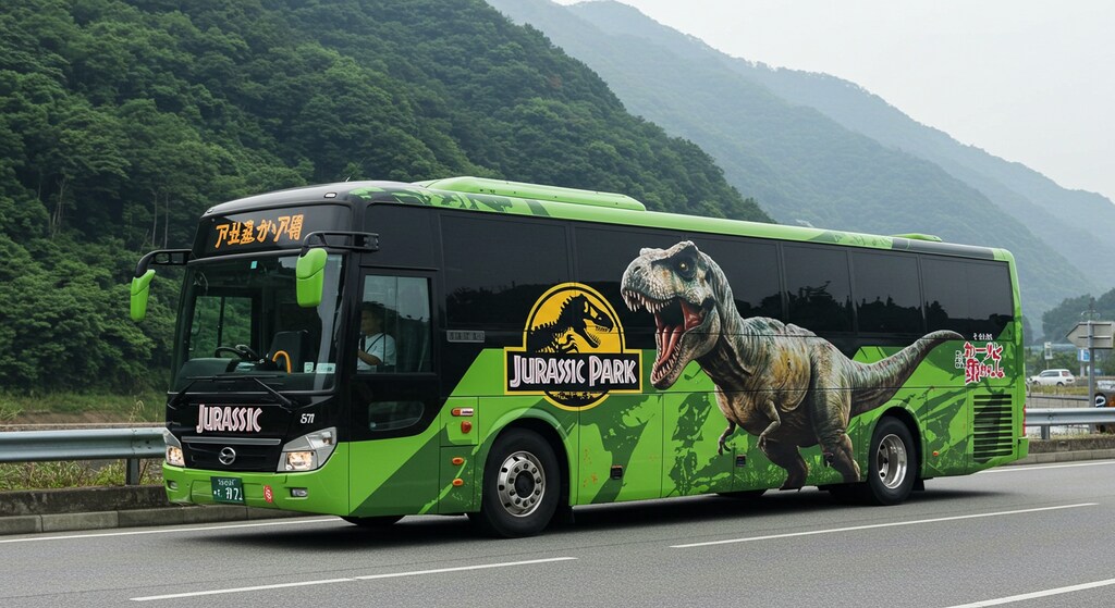 ジュラシックパーク観光バス