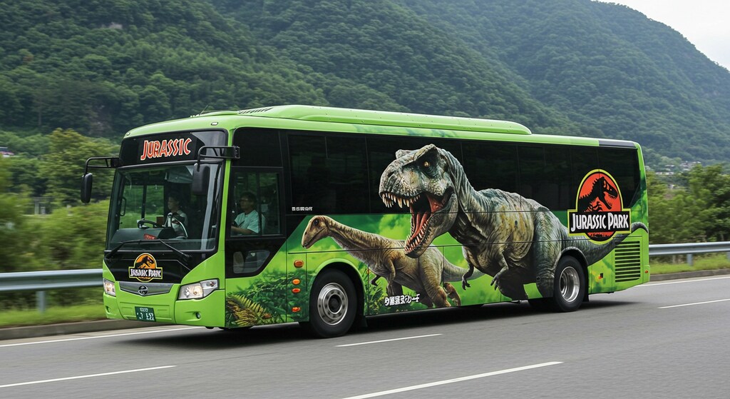 ジュラシックパーク観光バス