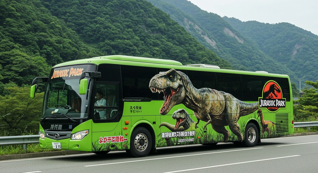 ジュラシックパーク観光バス