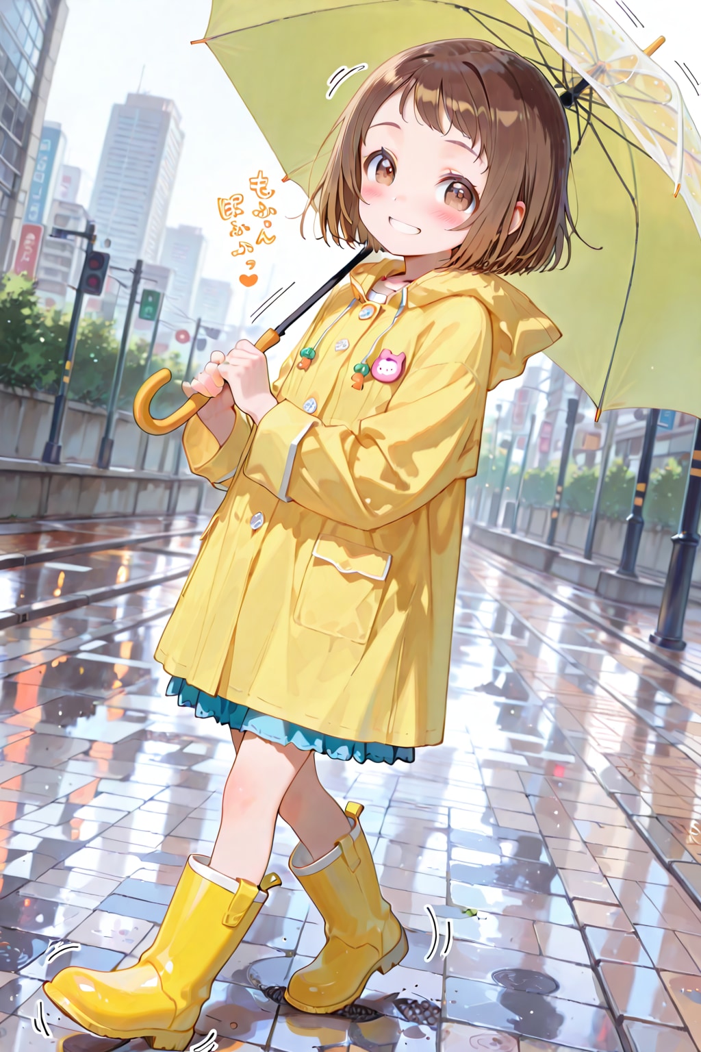 雨でも楽しそうなコフィちゃん♪