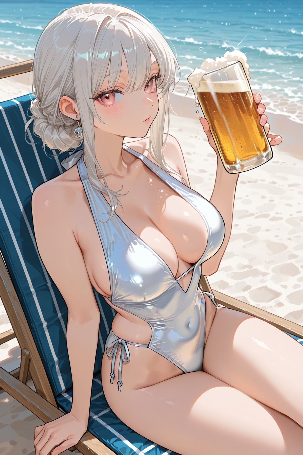 ビールを呑み、寛ぐ