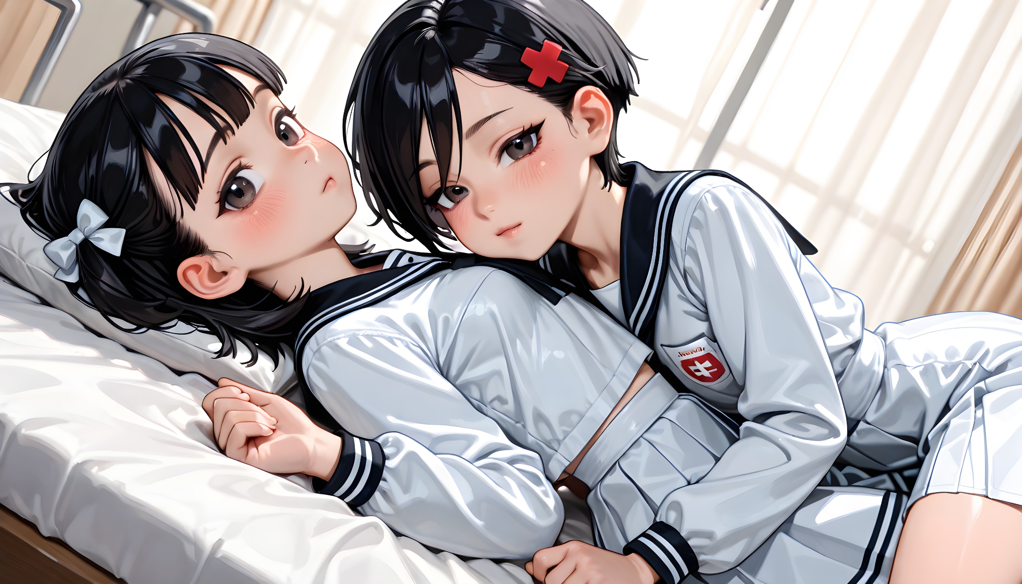 【#保健室】あるある～女の子のお見舞いに来てくれた親友？
