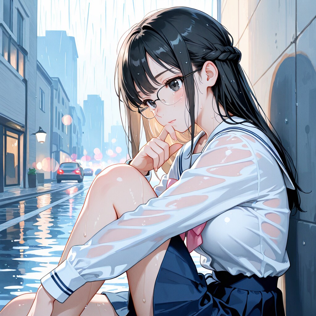 雨に打たれて…