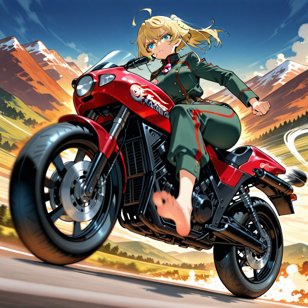 ちちぷいだとブーツやバイクのステップに足を乗っけてはくれなかったか。 | の人気AIイラスト・グラビア