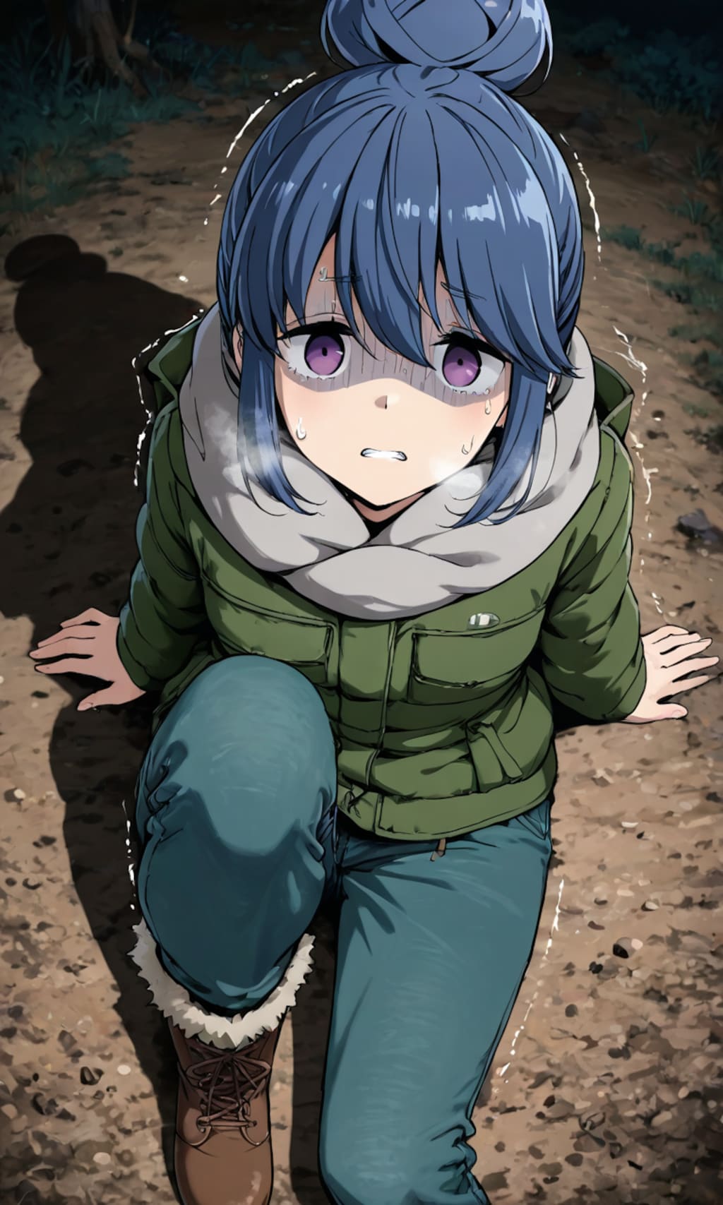 何かに遭遇してしまったリンちゃん