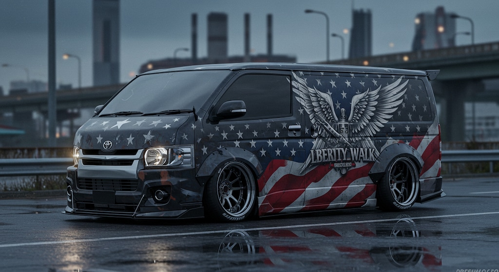 リバティーウォークハイエースのドリ車