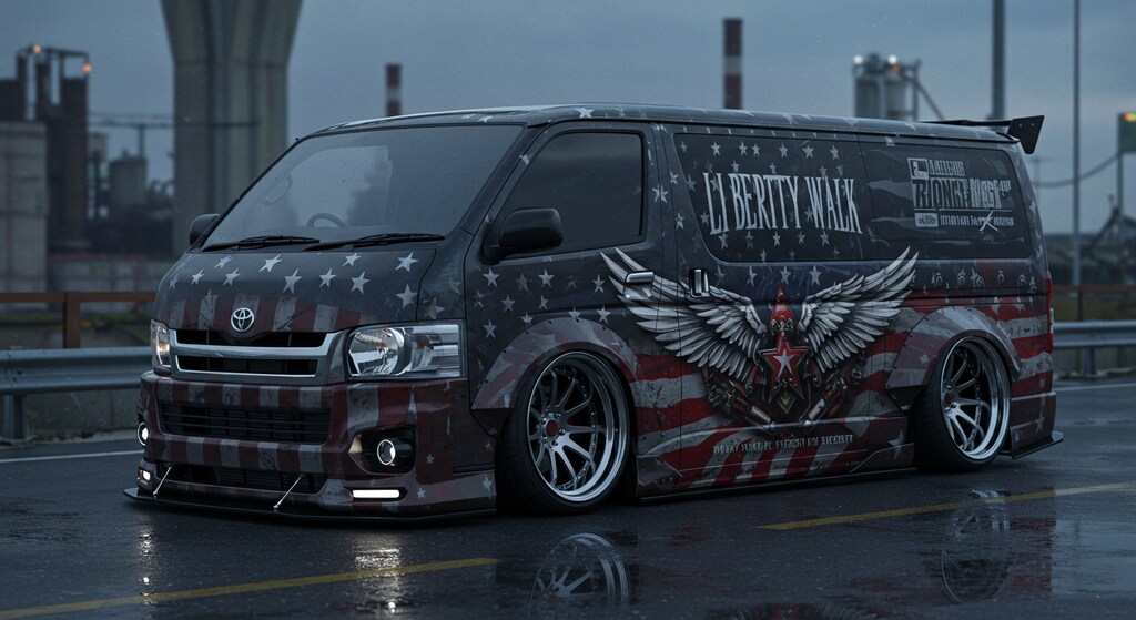 リバティーウォークハイエースのドリ車