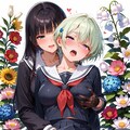 緑髪ショートの百合奈ちゃん 5枚目