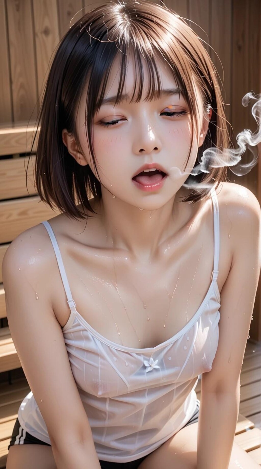 気持ちイイと煙、出します。