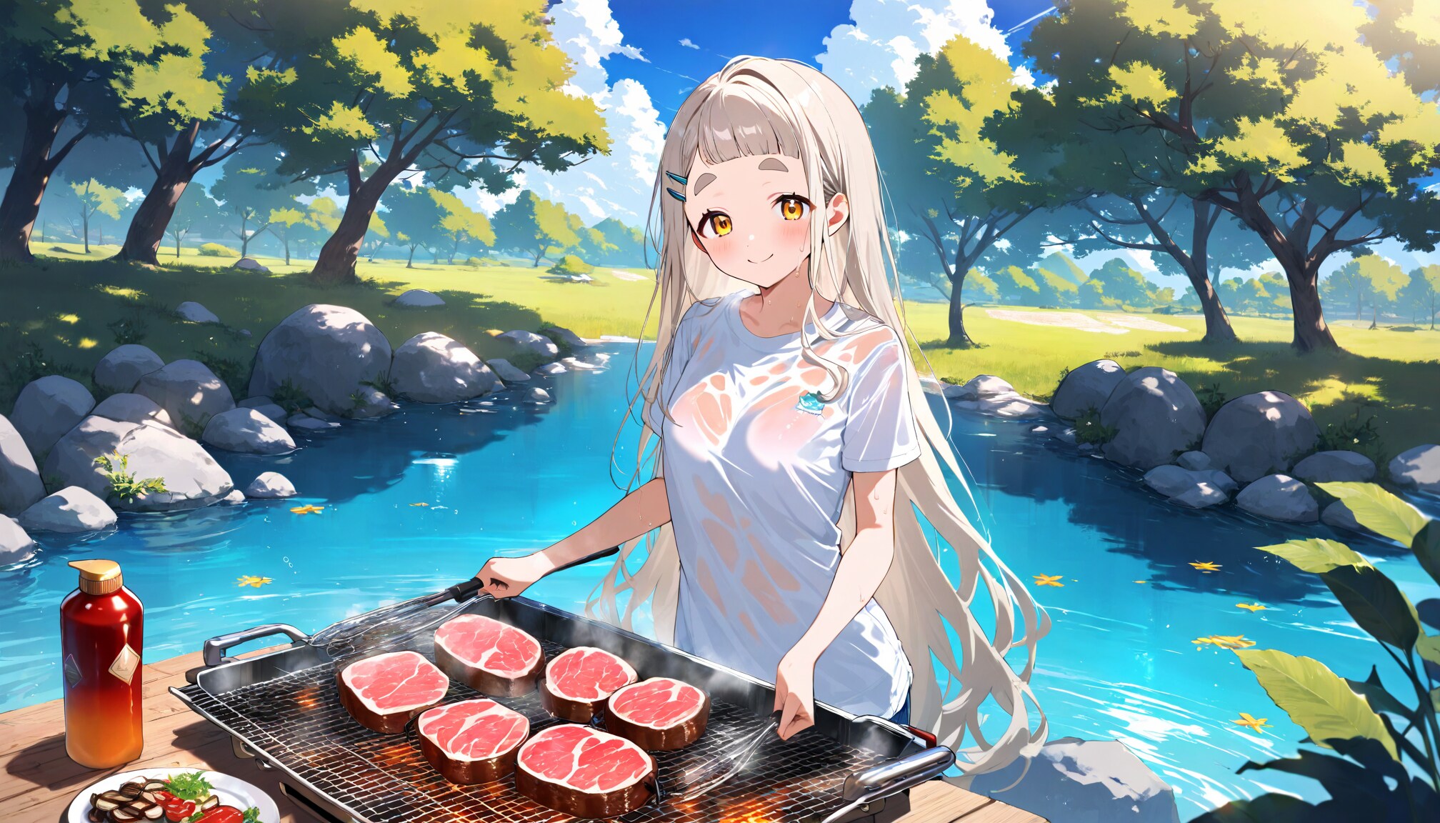 バーベキュー - 町田ちま（捏造衣装）/ にじさんじ | の人気AIイラスト・グラビア