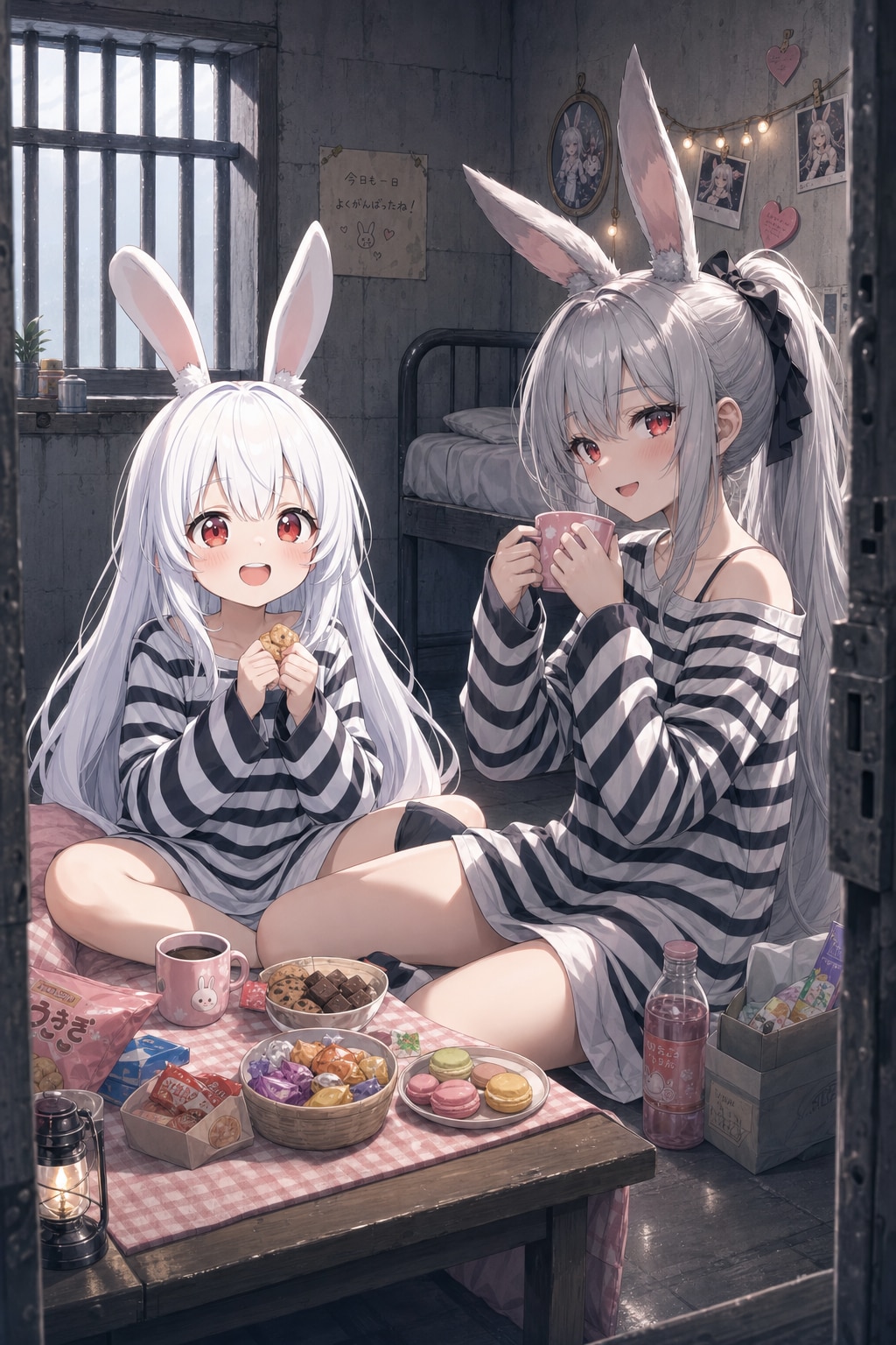 うさぎちゃんのお部屋(独房)で女子会なのです🐰🐰✨