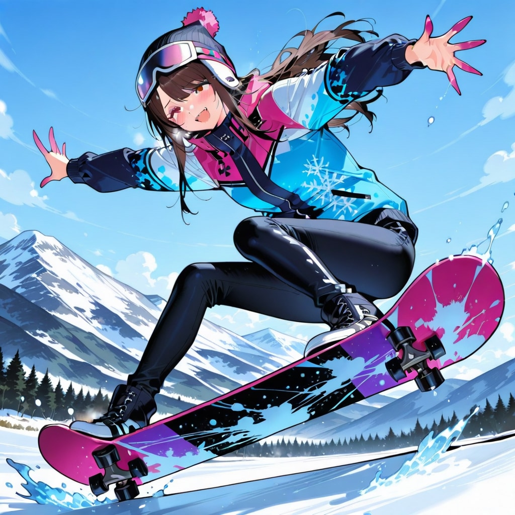 雪山でスノボのはずがなぜか車輪がｗｗｗ