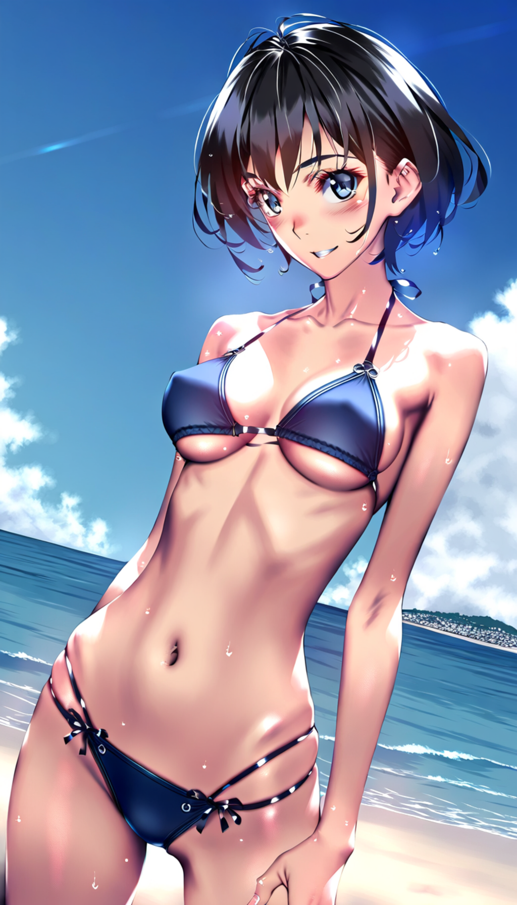 black micro bikini