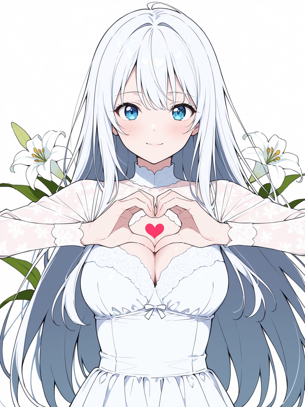 LILYちゃんで指ハート（123,456いいね記念ｗ）
