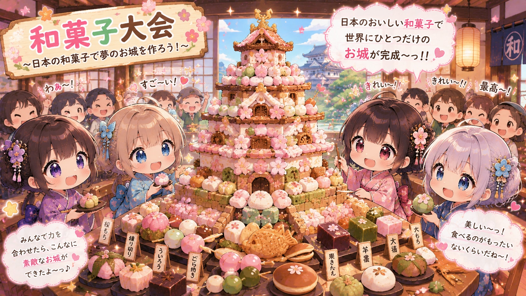 【#和風喫茶へようこそ】和風喫茶で和菓子大会
