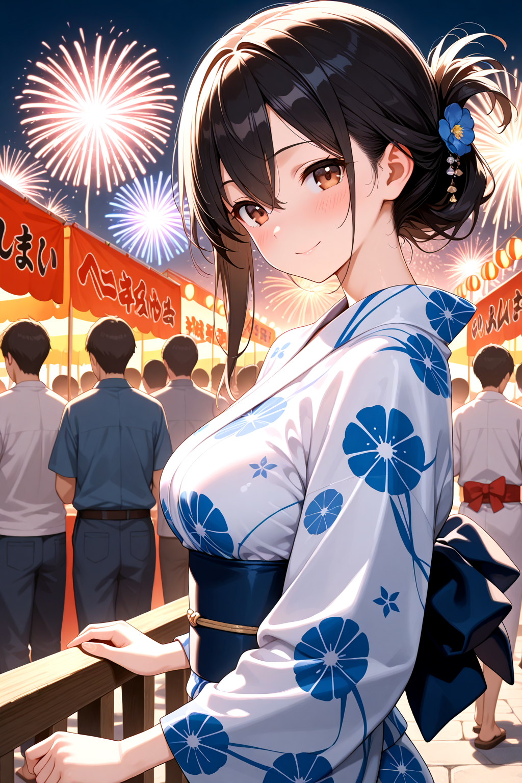 夏祭りを彼女と