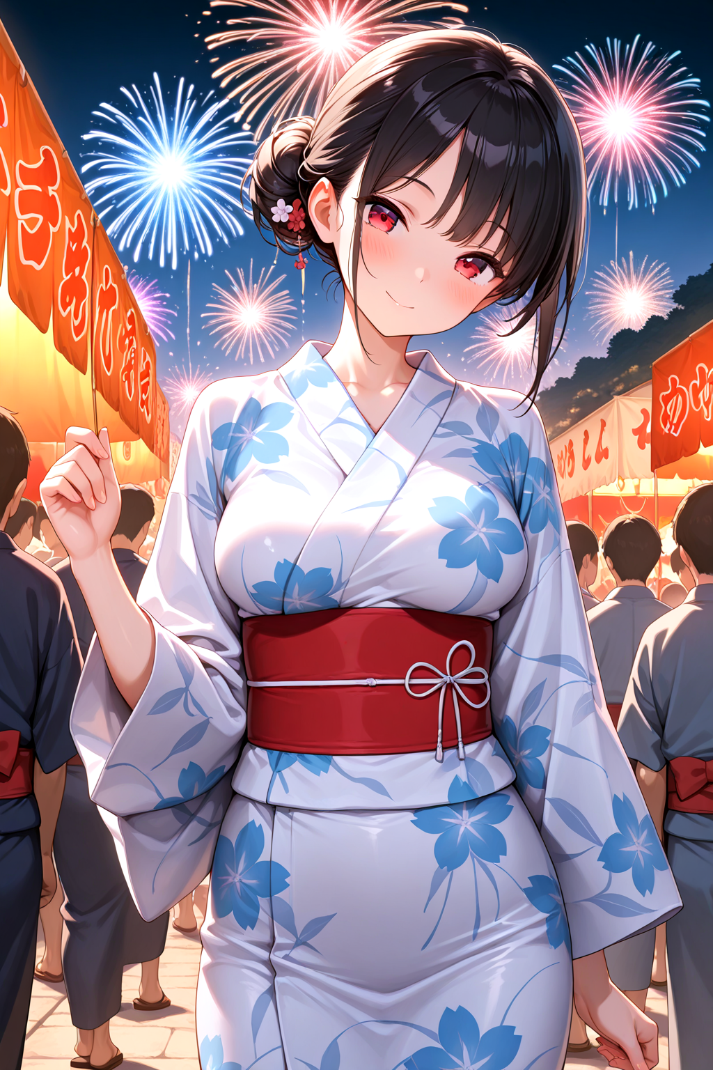 夏祭りを彼女と