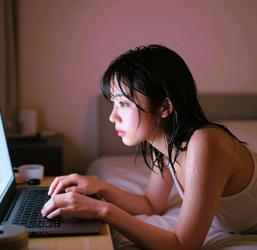 風呂上りのPC | の人気AIイラスト・グラビア