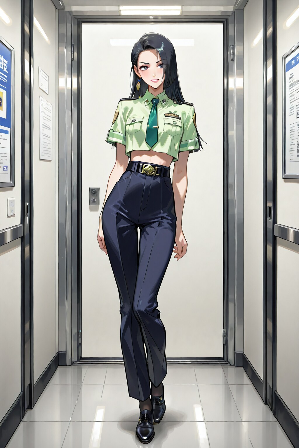 かっこかわいい自衛官武内葵の防衛庁内勤
