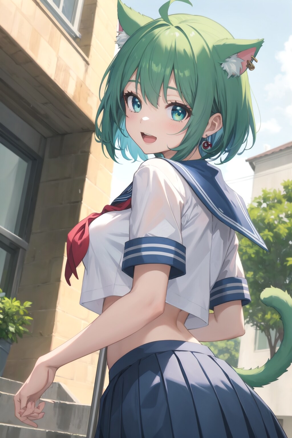 振り返るデルタもん　〜制服のある風景〜