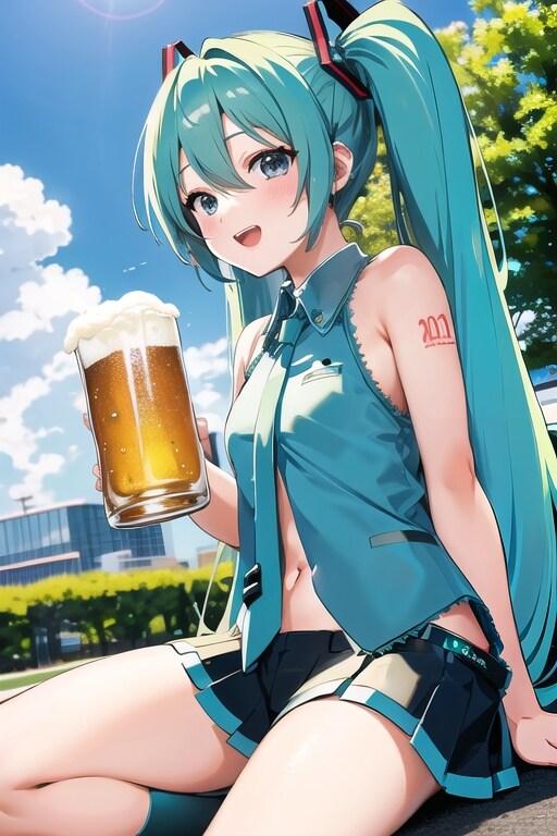 ミクは酔っぱらい女です。