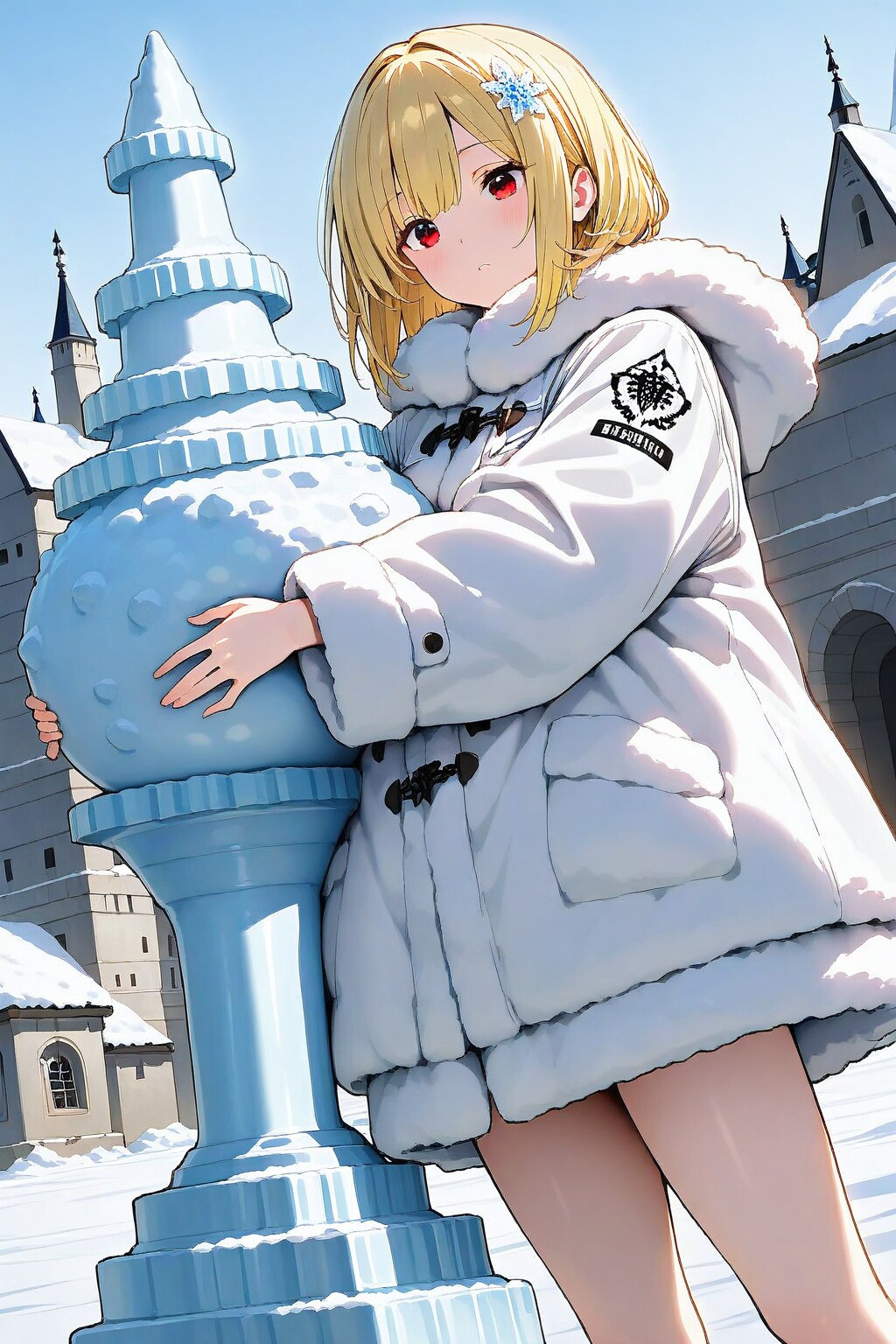 氷の城、建設中