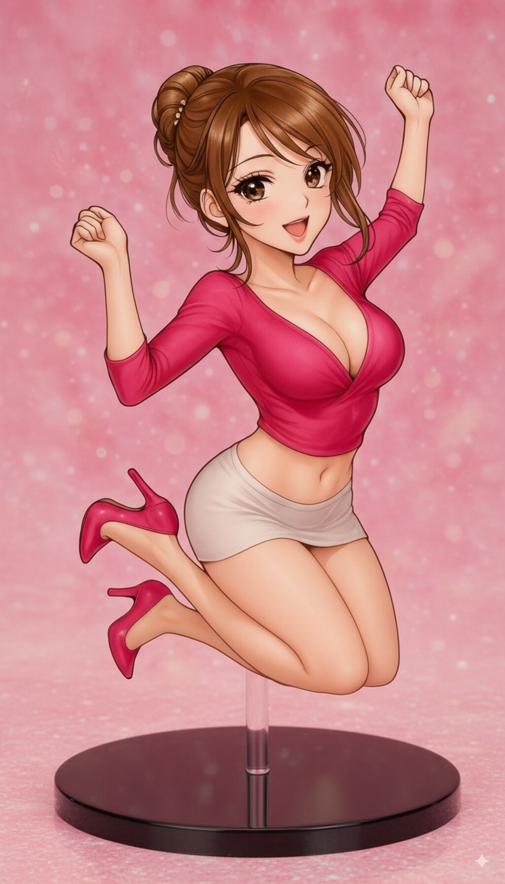 ジャンプする女性