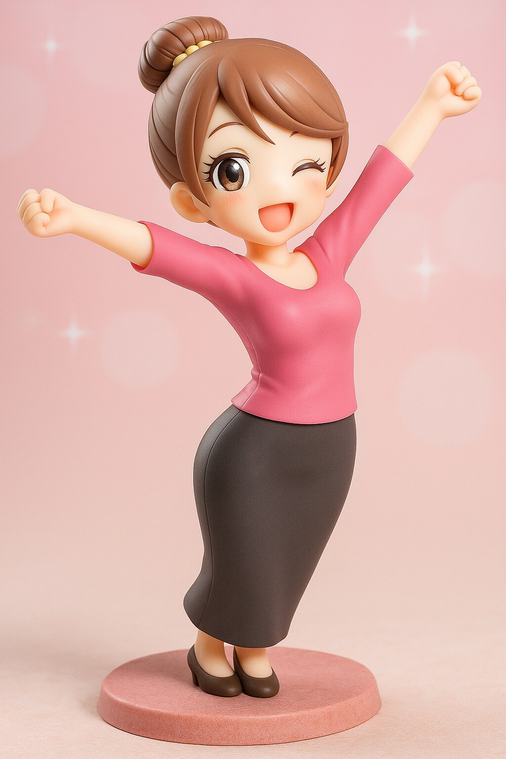 ジャンプする女性