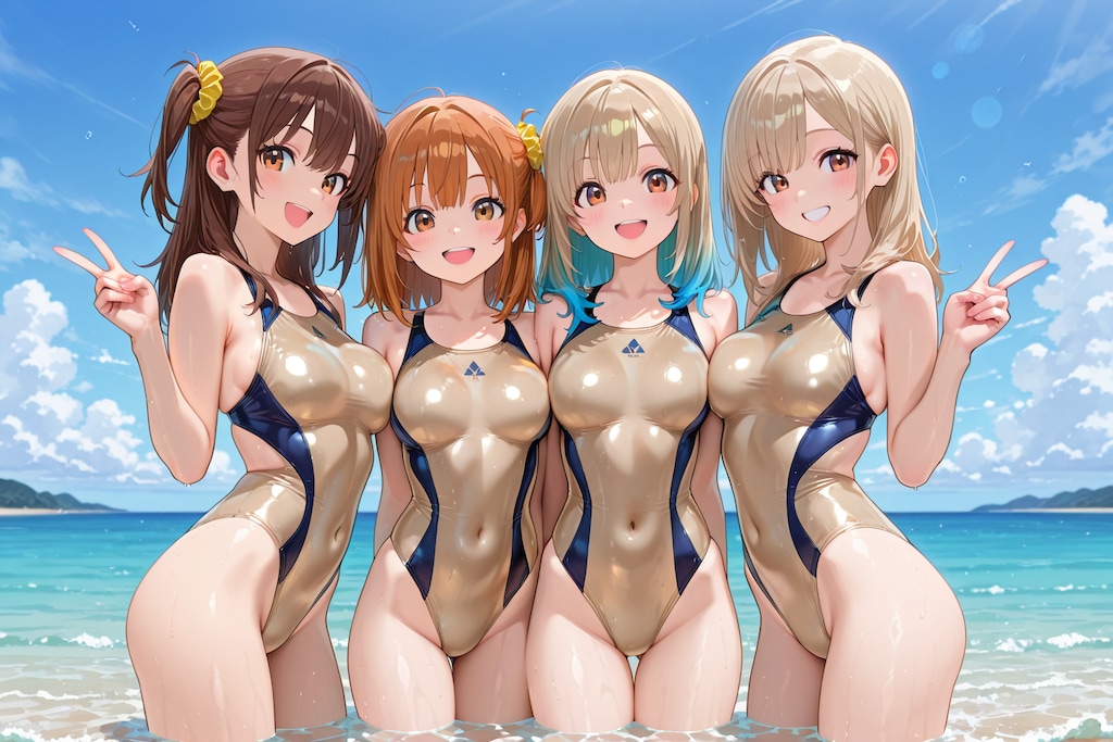 ベージュの水着