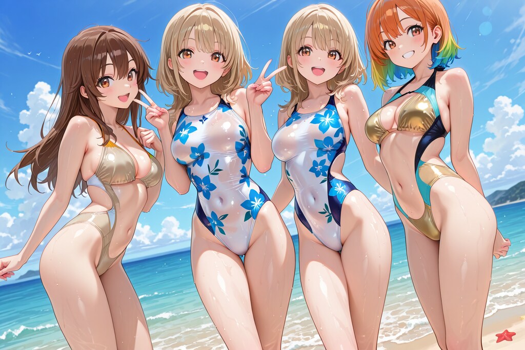 ベージュの水着