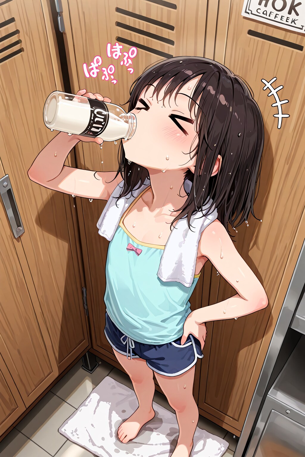 風呂上がりは牛乳！