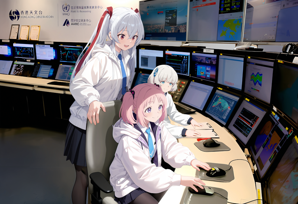 一緒に台風の進路を追跡しよう！