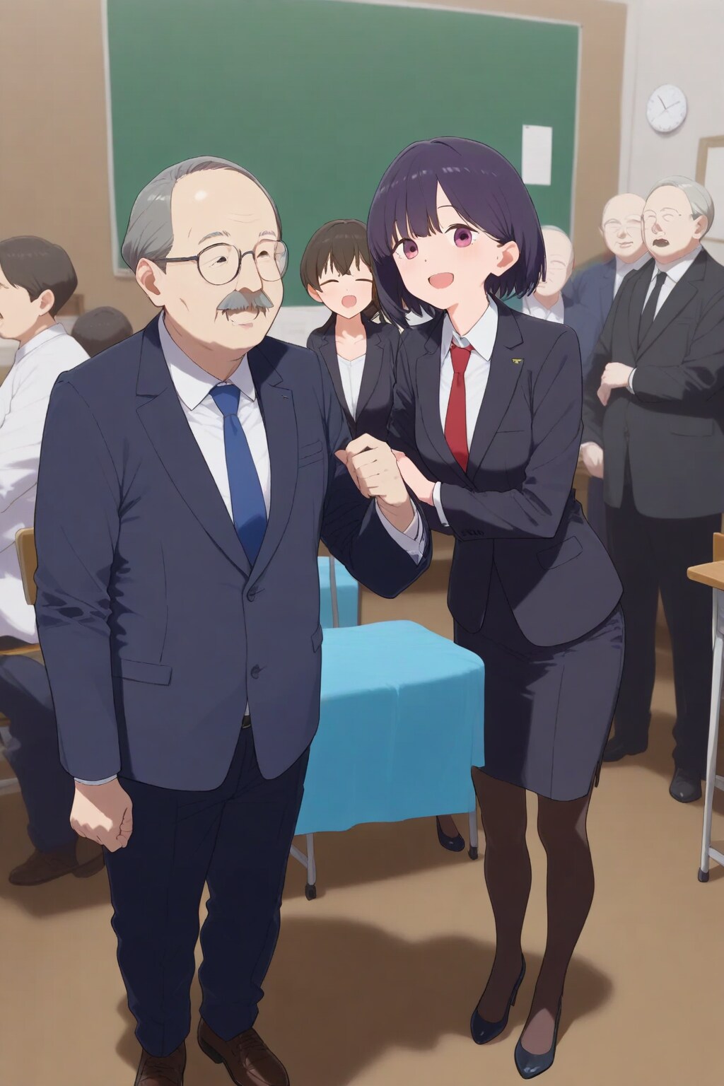 忘年会、それはごますりの舞台 | の人気AIイラスト・グラビア