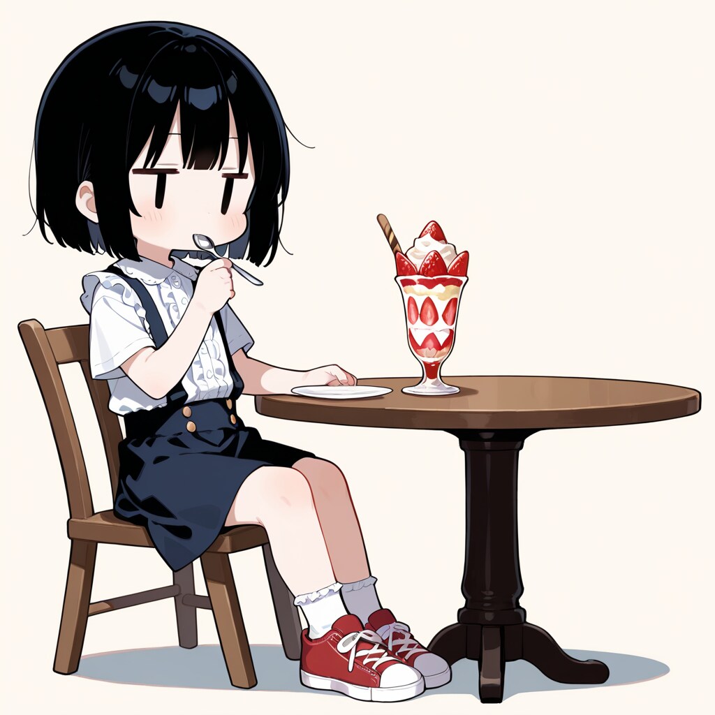 いちごパフェを食べる | の人気AIイラスト・グラビア