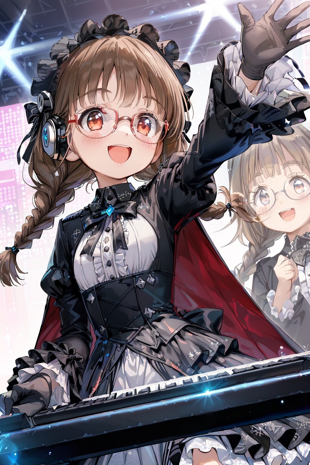 委員長ちゃんゴシック衣装でライブステージ！
