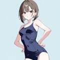 スク水を着る女子学生 2枚目