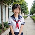 セーラー服美少女との帰り道 4枚目